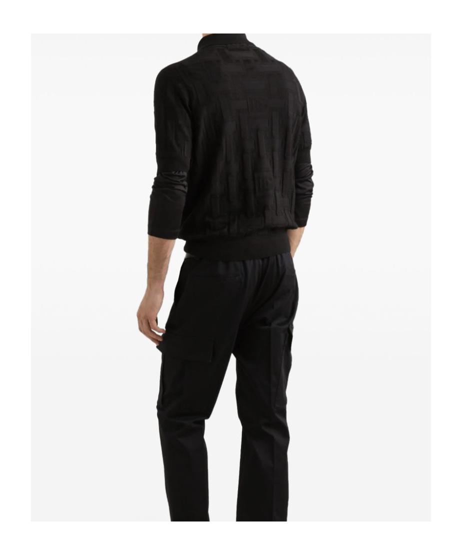 Dolce & Gabbana Silk Polo Shirt In Black