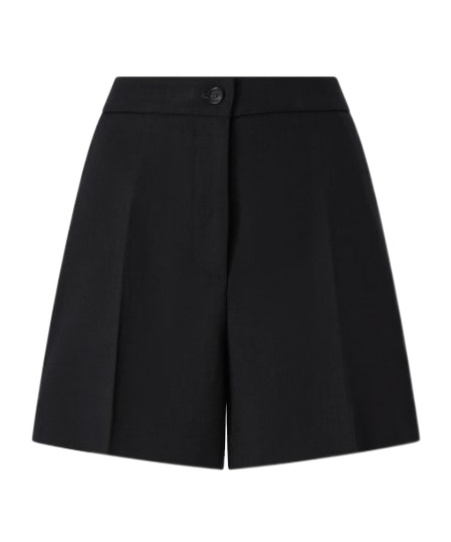 Pinko Twill Tailored Shorts For Men In Black