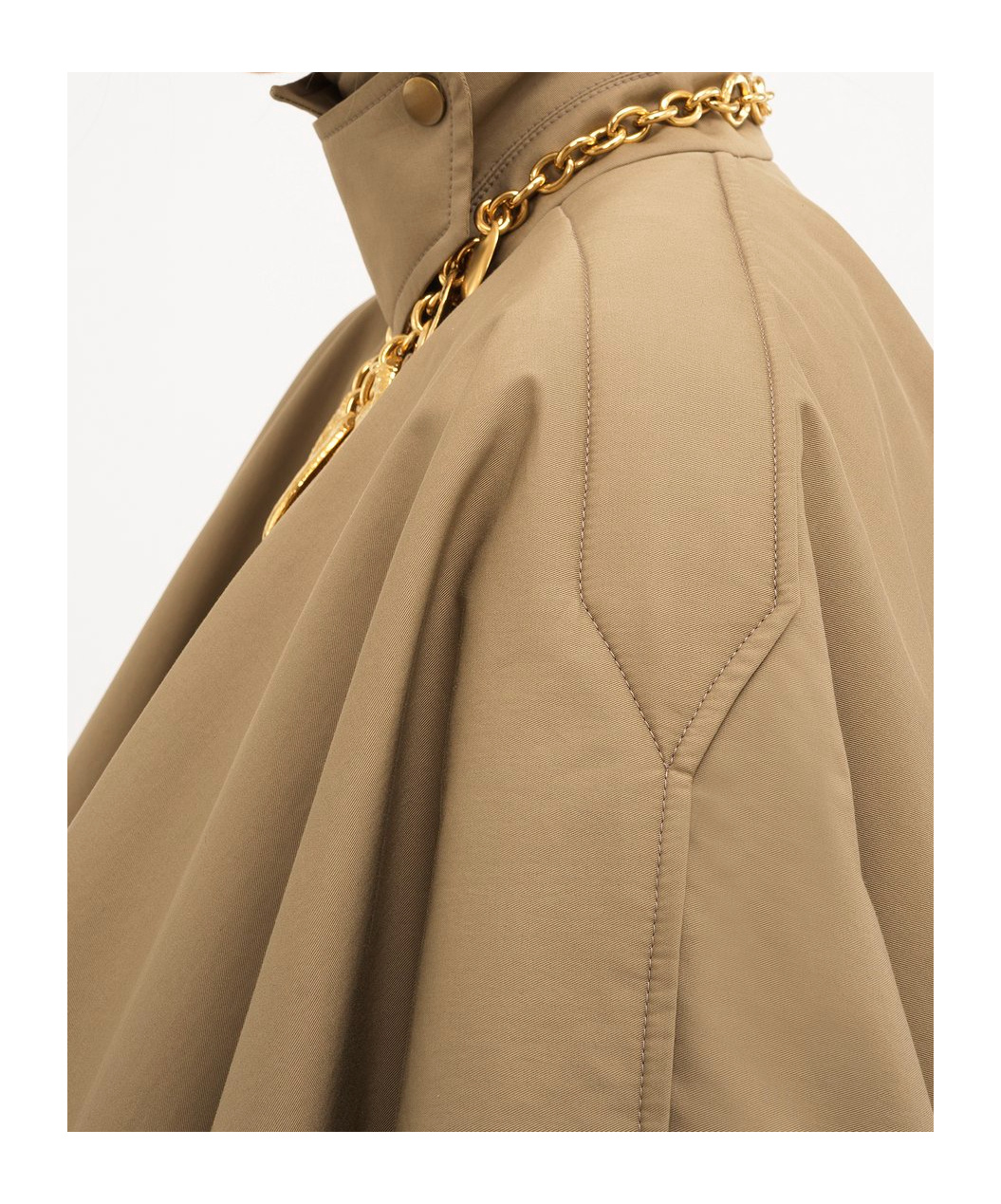 Chloé Long Sleeved Short Cape In Nude