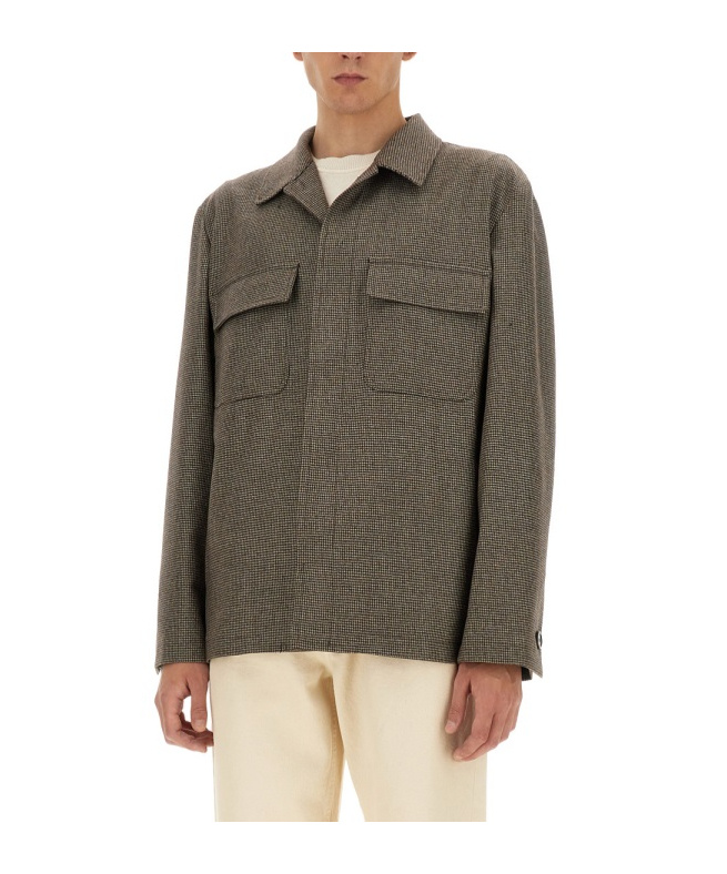 Lardini Collar Jacket Flap Pockets In Multicolor