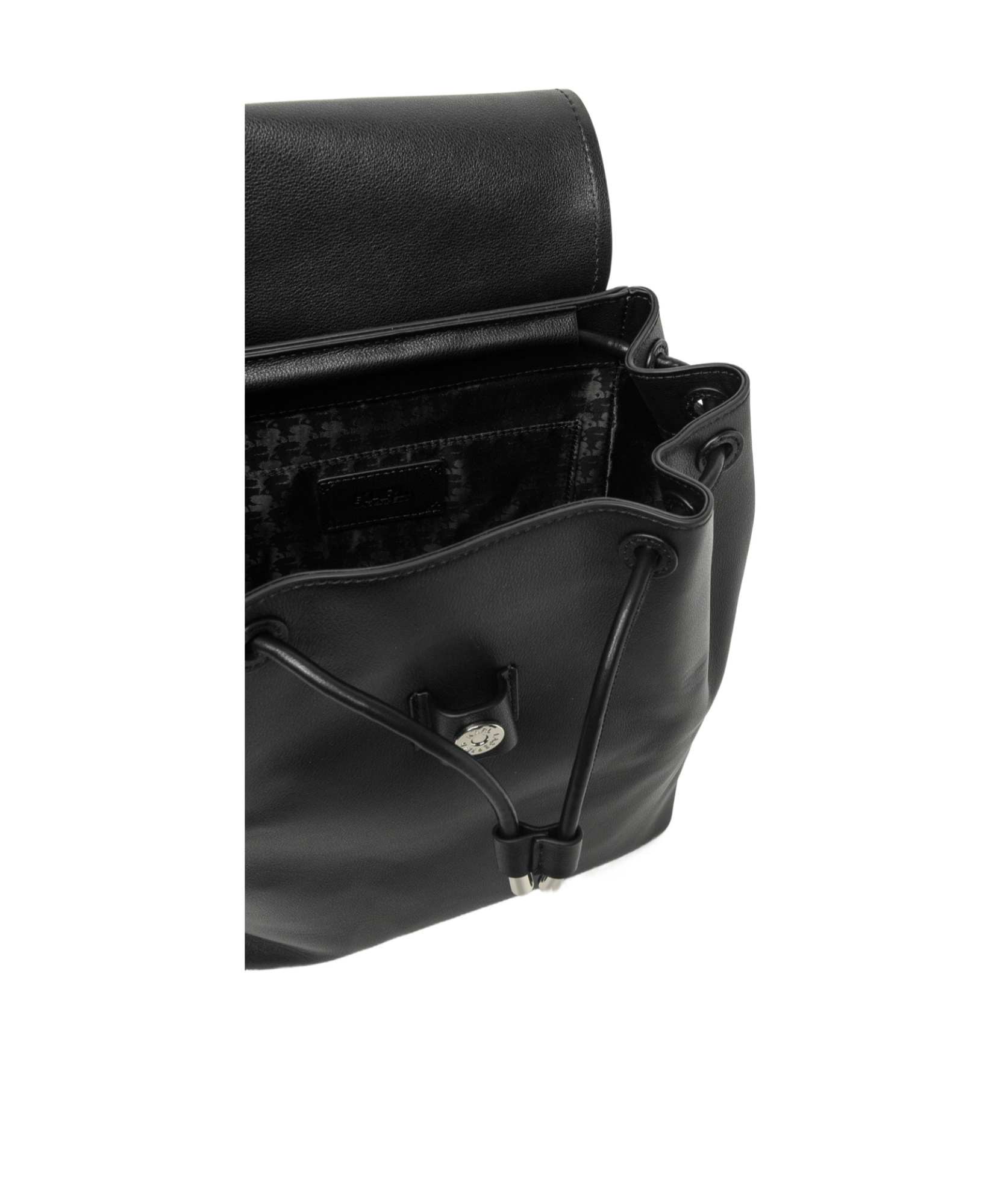 Karl Lagerfeld K/ikonik 2.0 Leather Backpack In Black
