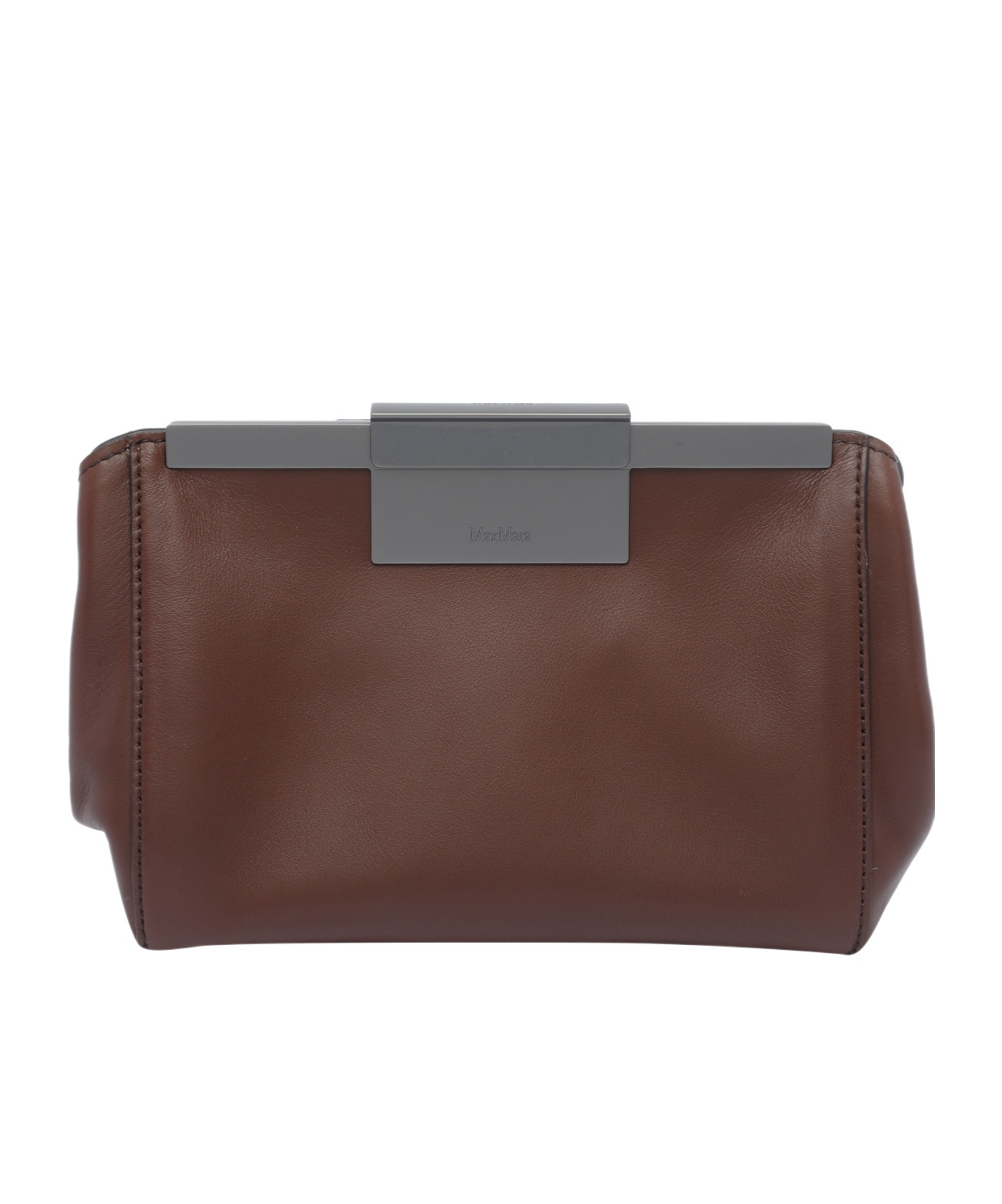Max Mara Natural Leather Belt Bag In Brown