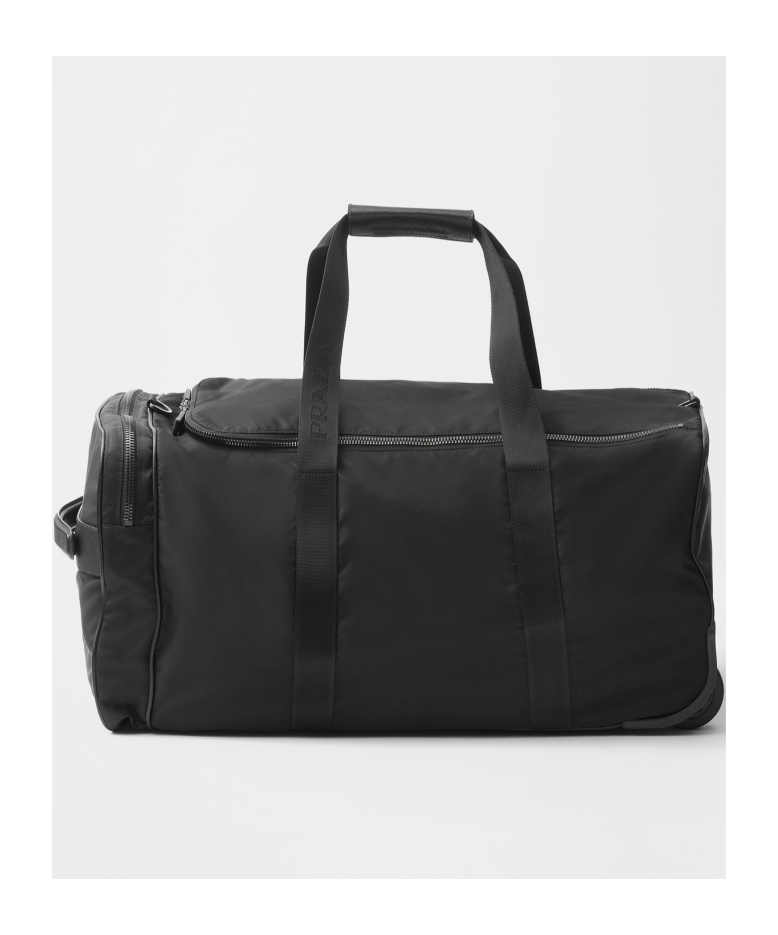 PRADA RE-NYLON AND SAFFIANO LEATHER TROLLEY