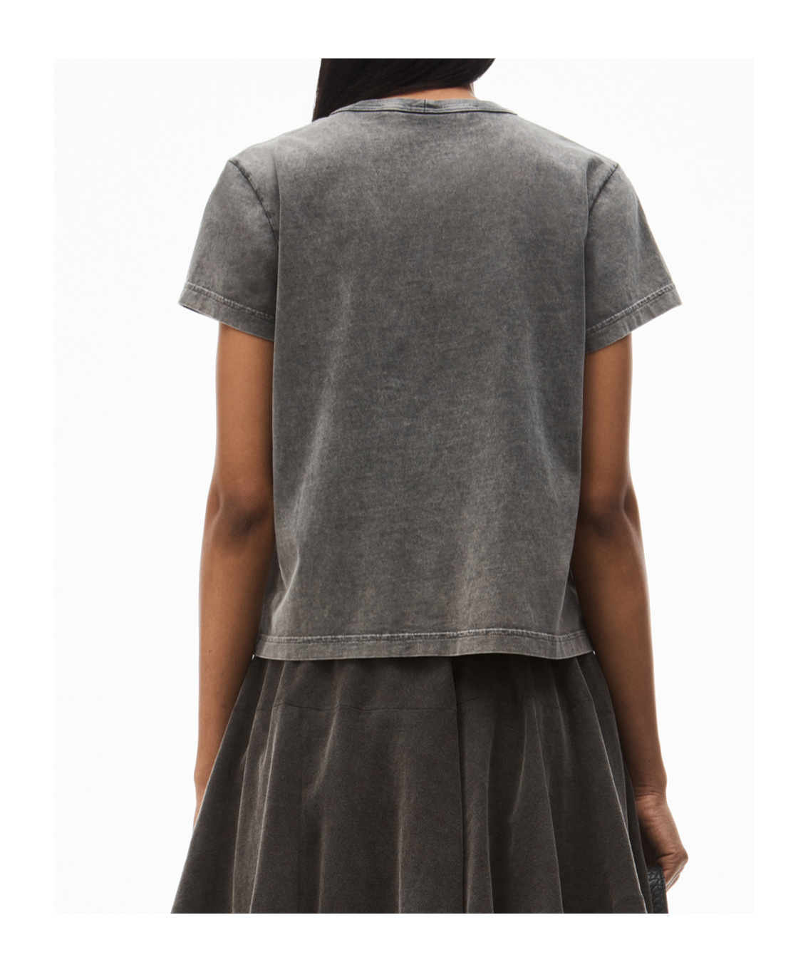 Alexander Wang Blade Logo-embossed Tee In Cotton In Black