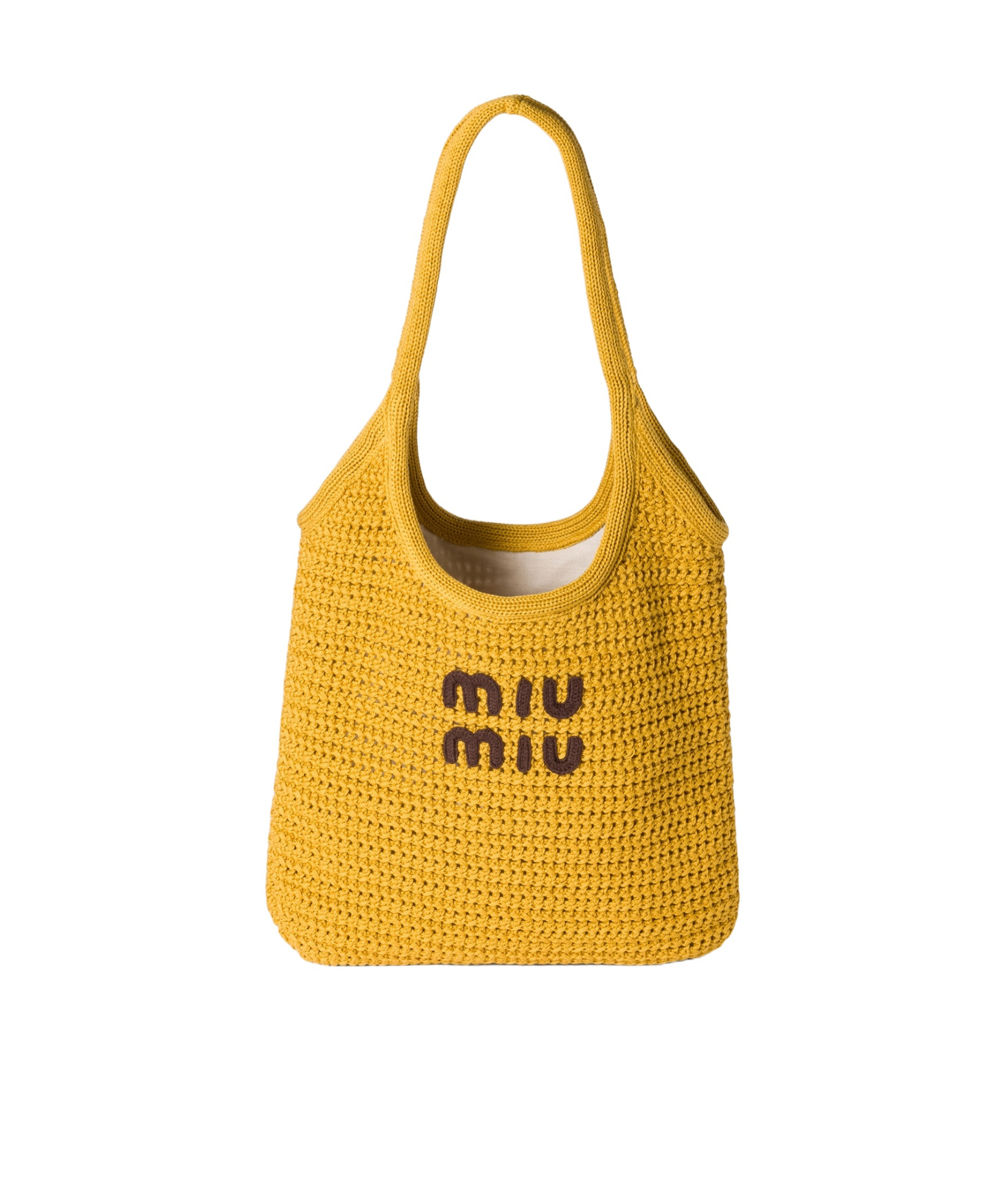 Miu Miu Ivy Raffia-effect Woven Tote Bag