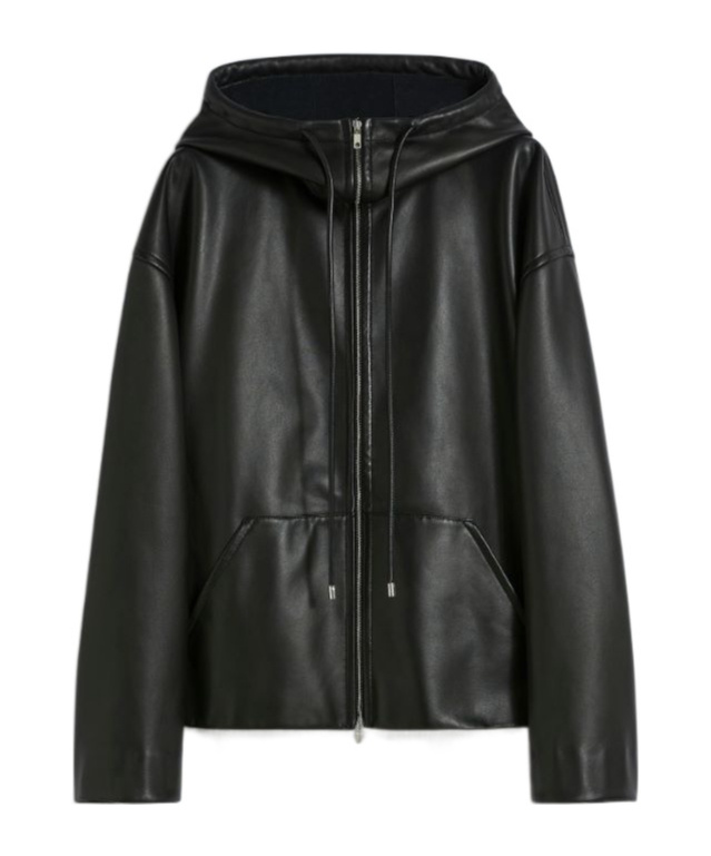Sportmax Hooded Jacket With Drawstring And Pockets In Black