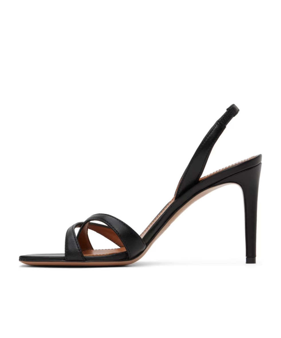 Paris Texas Black Stiletto Slingback 85 Heeled Sandals In Black