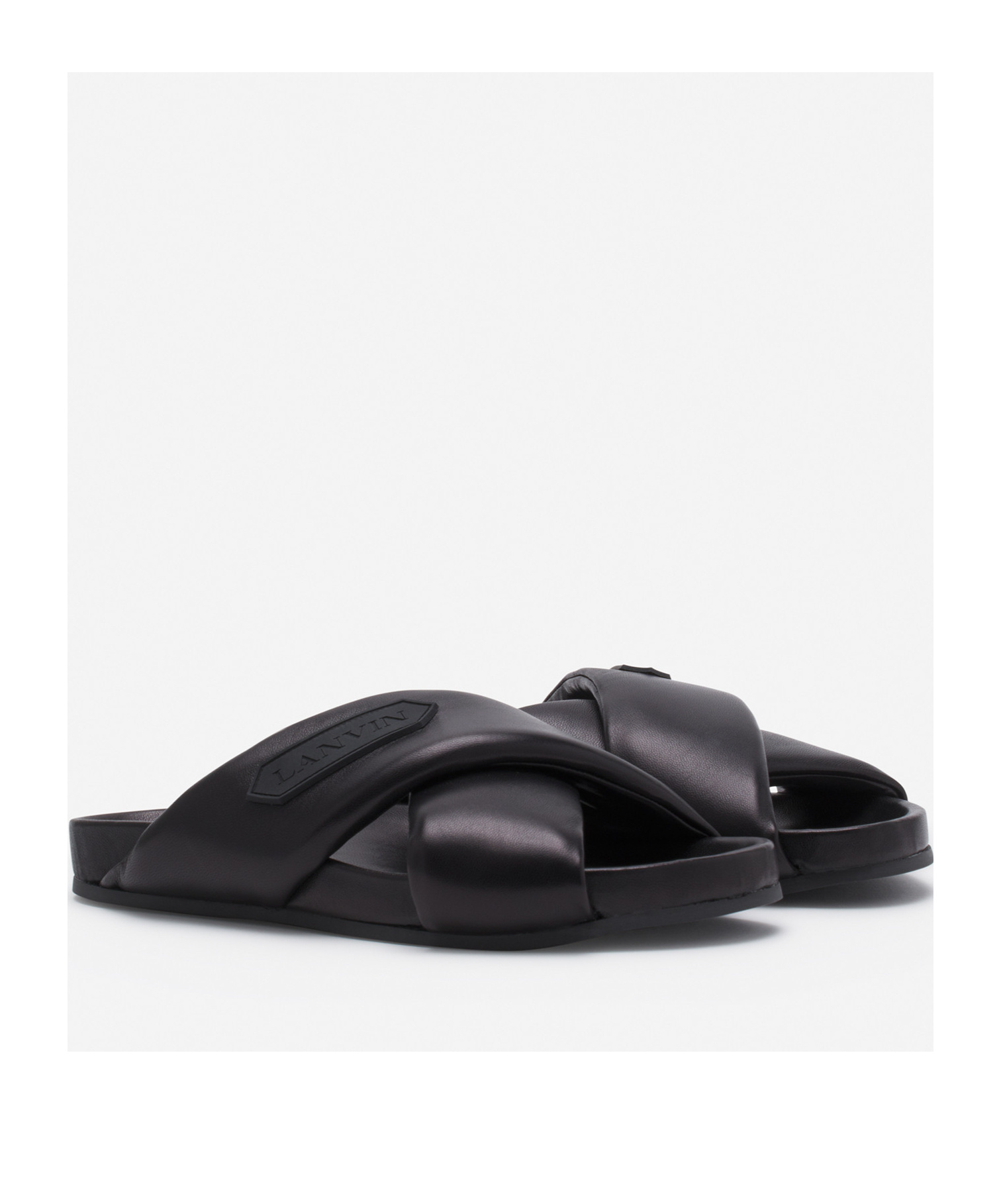 Lanvin Criss Cross Sandal In Black