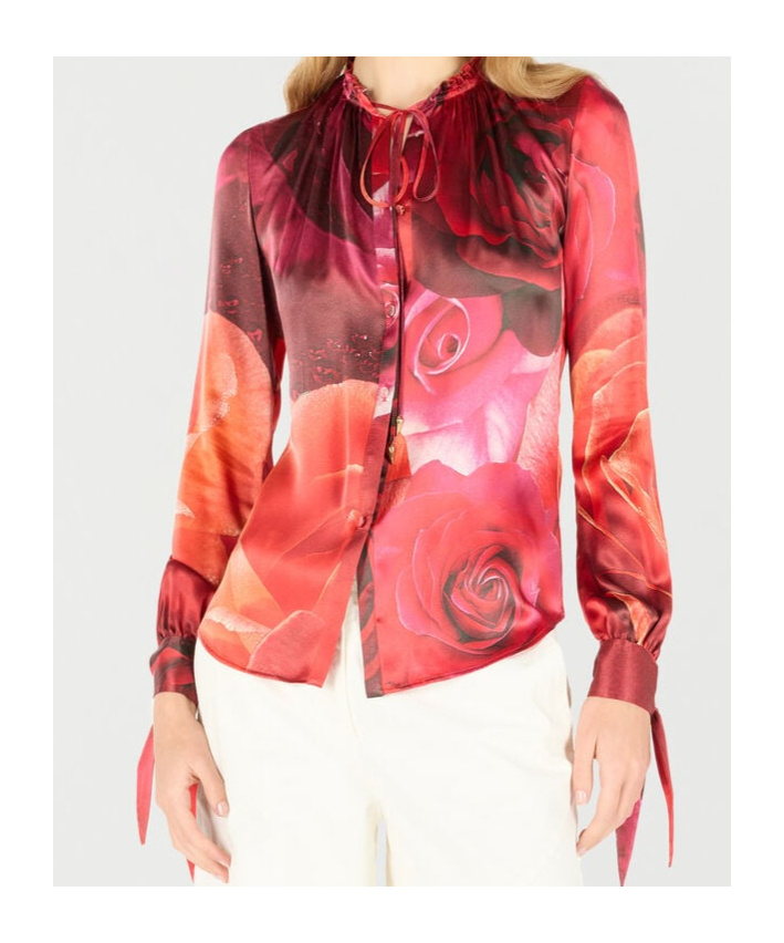Shop Roberto Cavalli Floral Silk Shirt