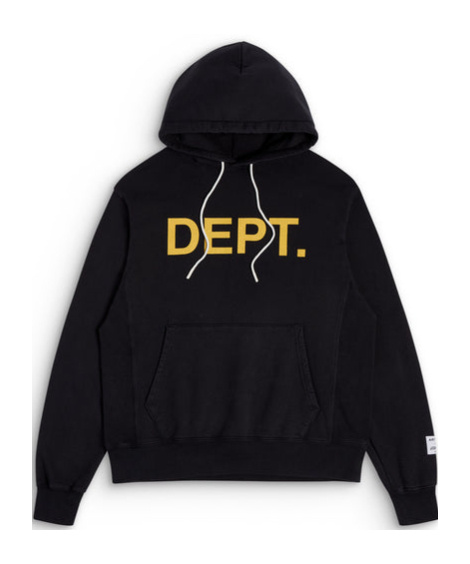 Gallery Dept. Long-sleeved Pullover Hooded Sweatshirt In Black