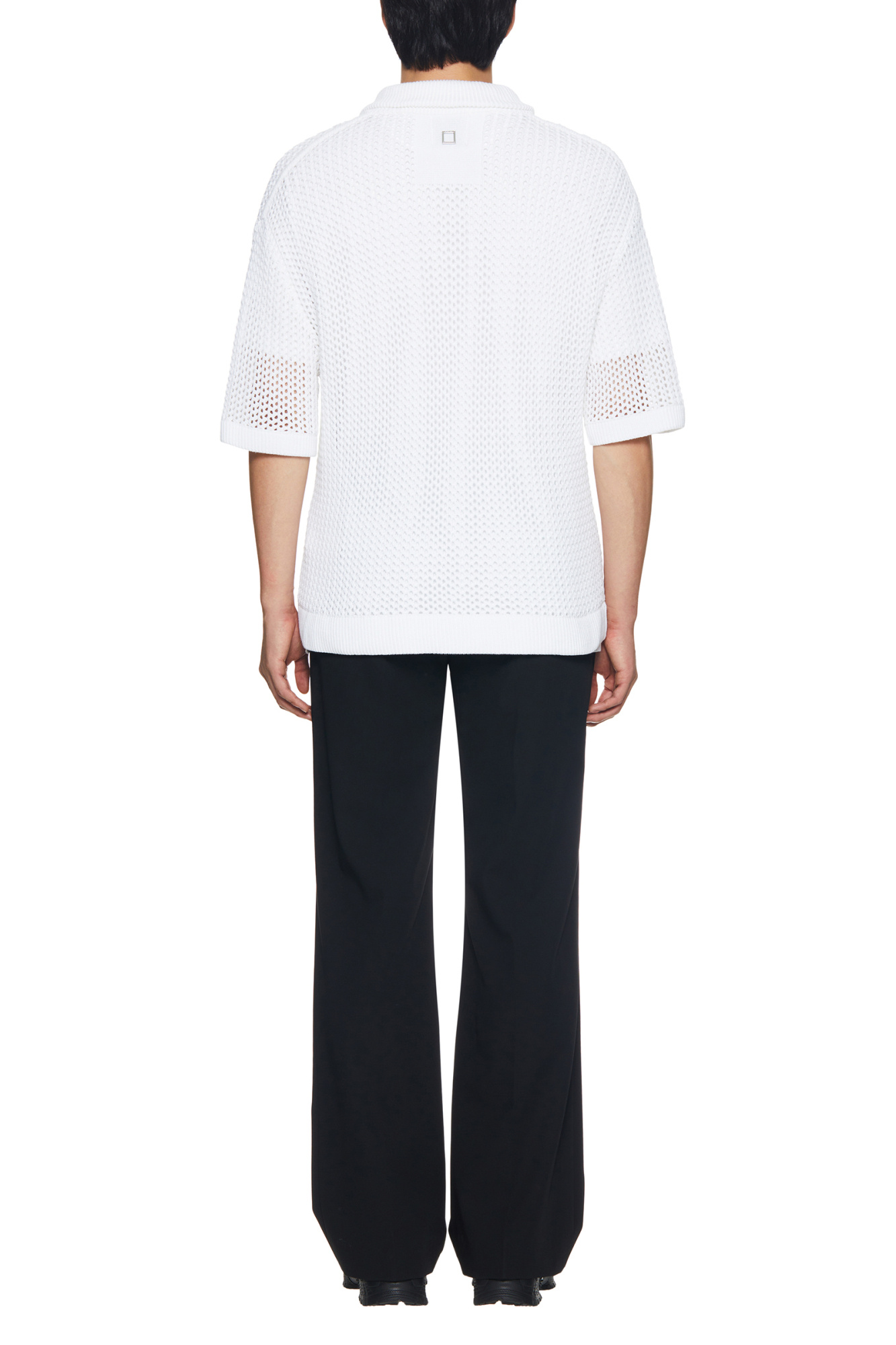 Wooyoungmi Mesh Short-sleeved Sweater In White