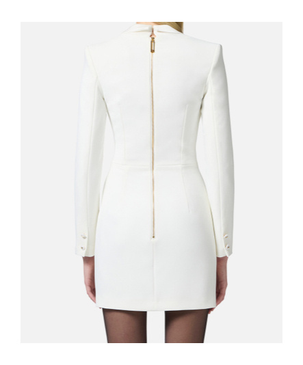 Elisabetta Franchi Long-sleeved Dress In White