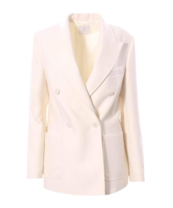 Eleventy Double-breasted Wool Jacket In Neutral