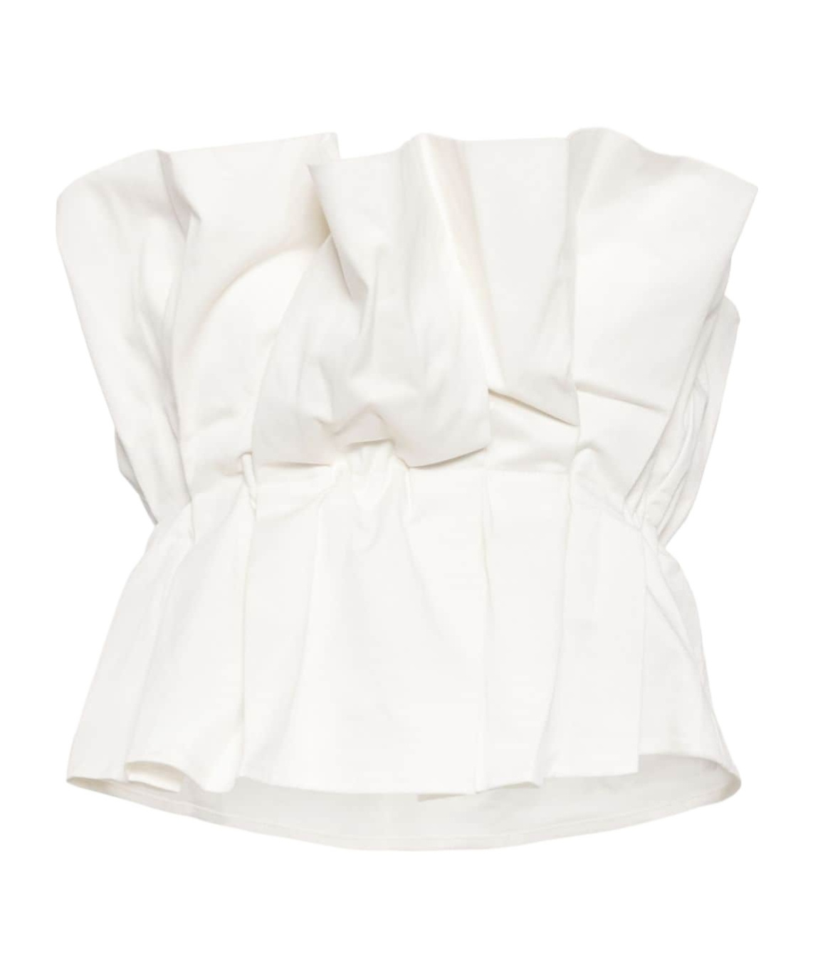 Shop Staud Dover Pleated Top In White