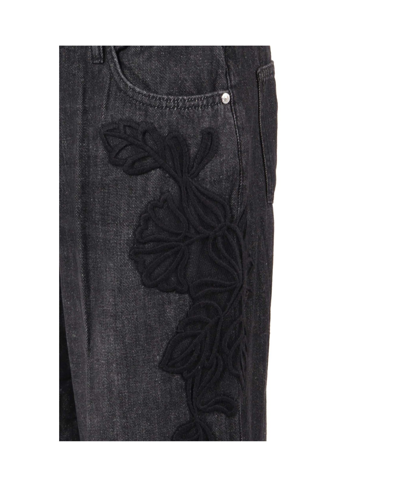 Ermanno Scervino Appliqué-detail Jeans In Black