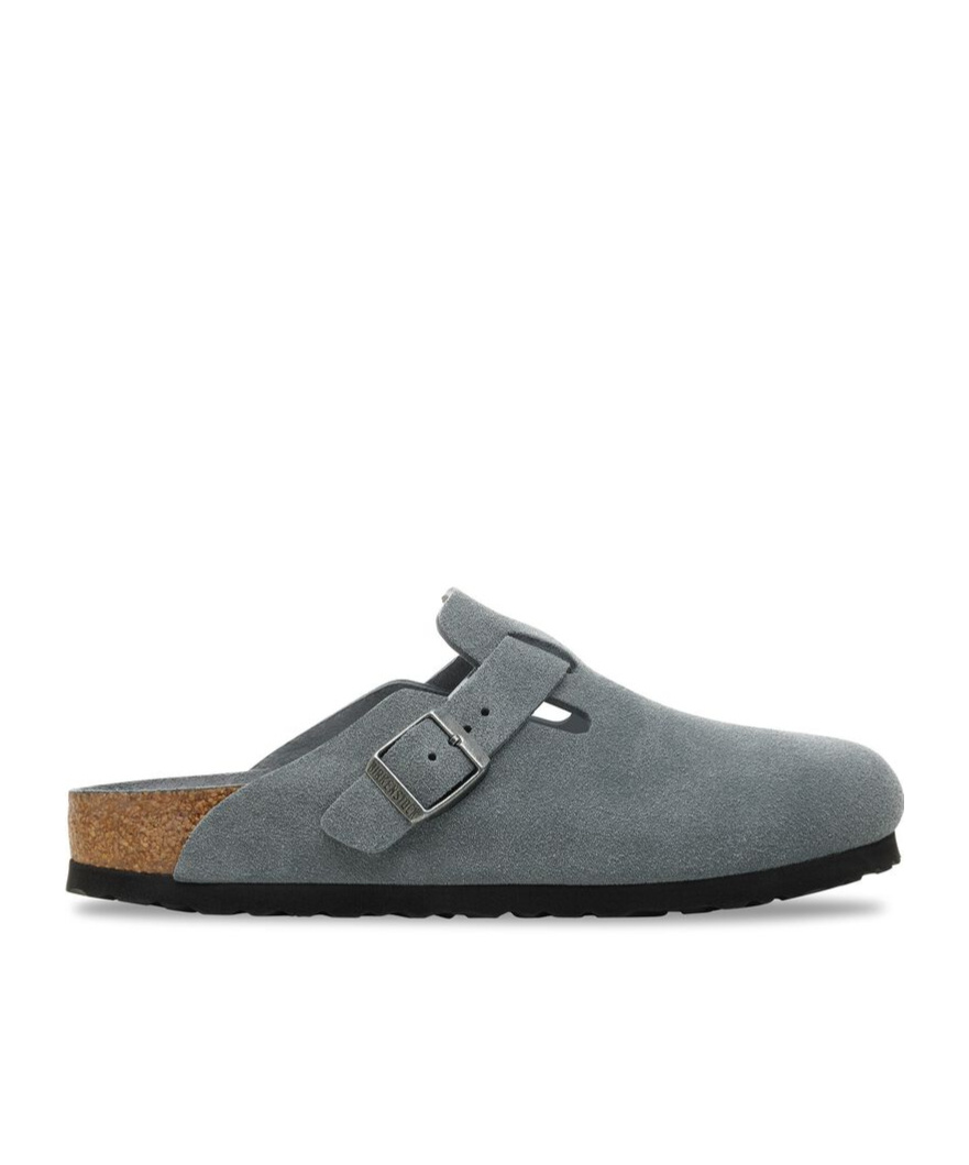 Birkenstock Slipper Boston Braided Colour Basalt Gray