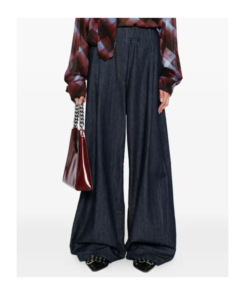 Dries Van Noten Elastic Waist Jeans In Black