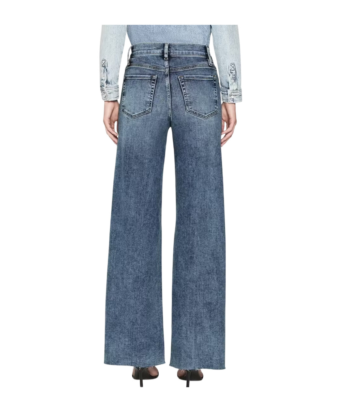 Frame Belt-loop Jeans In Blue