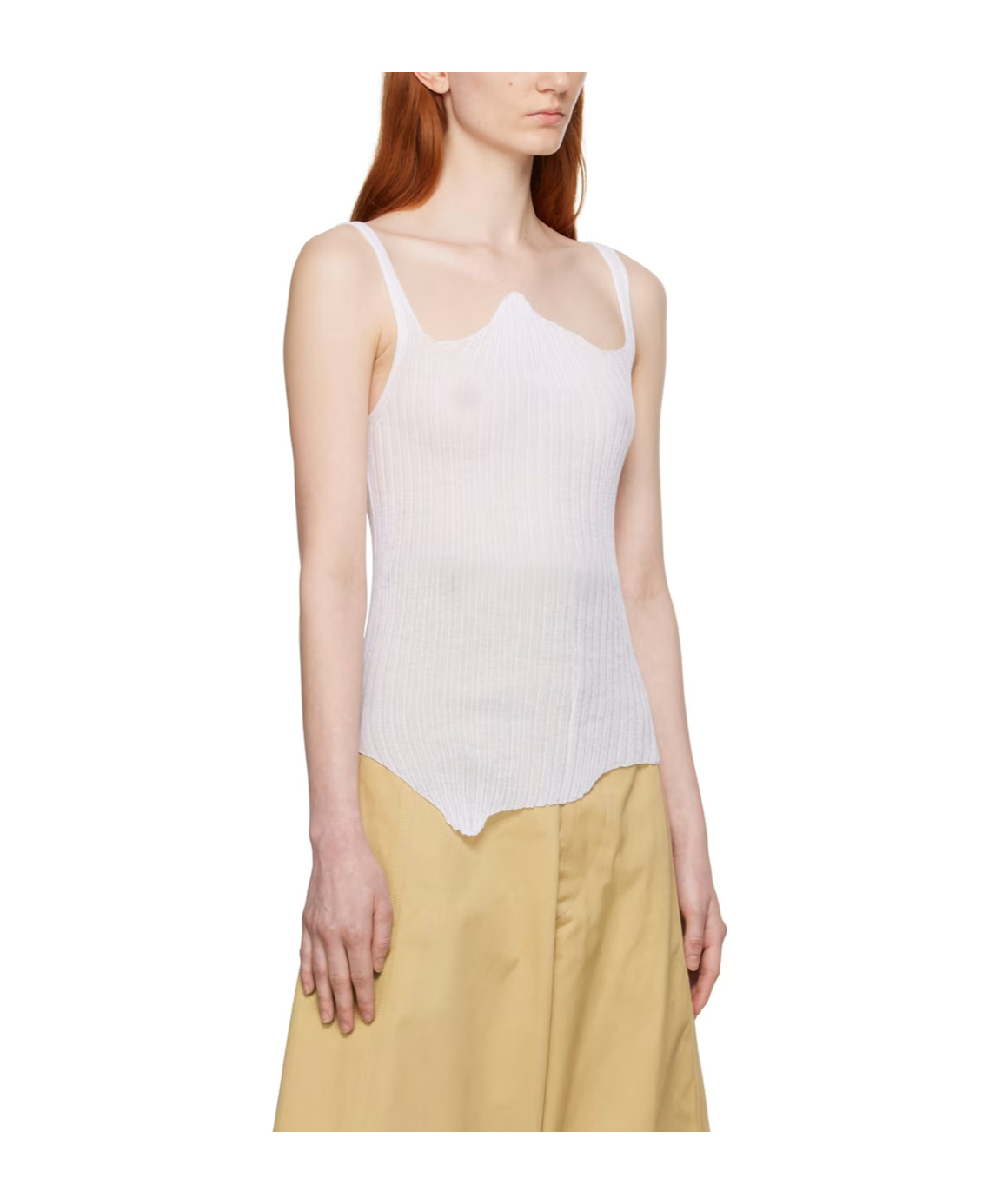 QUIRA RIB KNITTED HALTER VEST