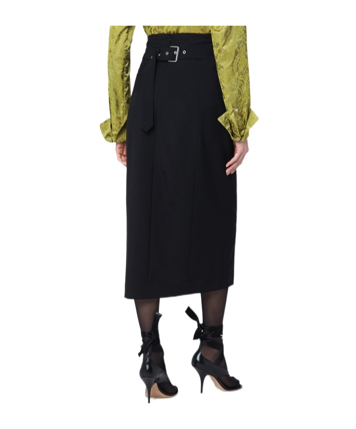 Shop Dries Van Noten Wool And Mohair Midi Skirt