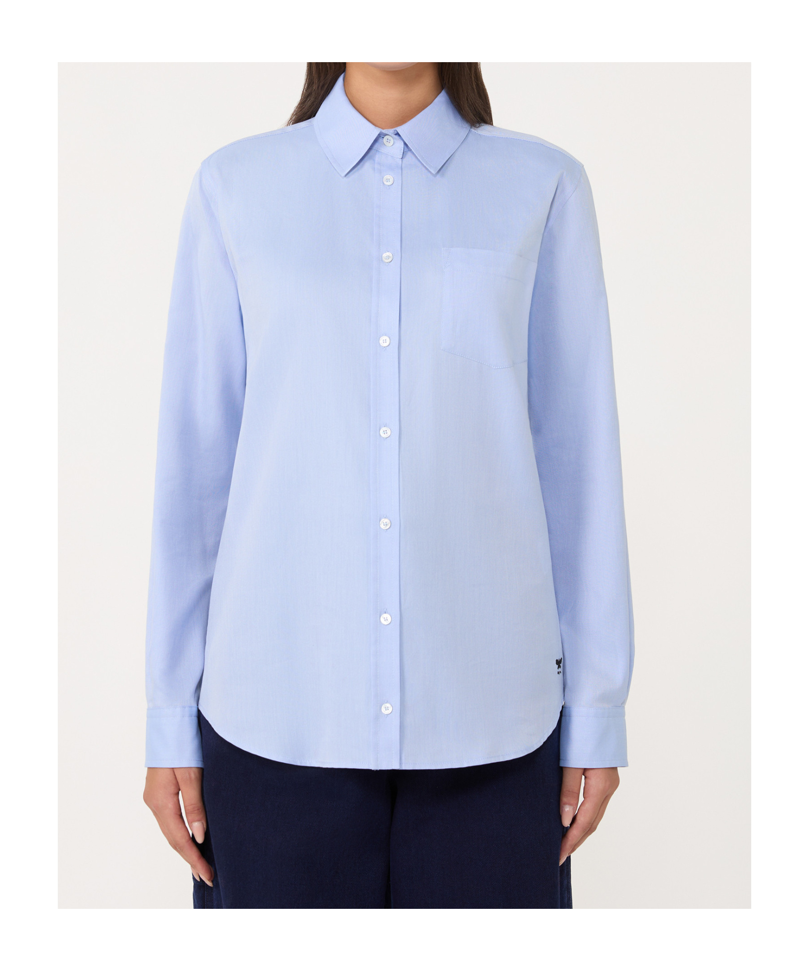Weekend Max Mara Long-sleeved Button-up Shirt In Blue