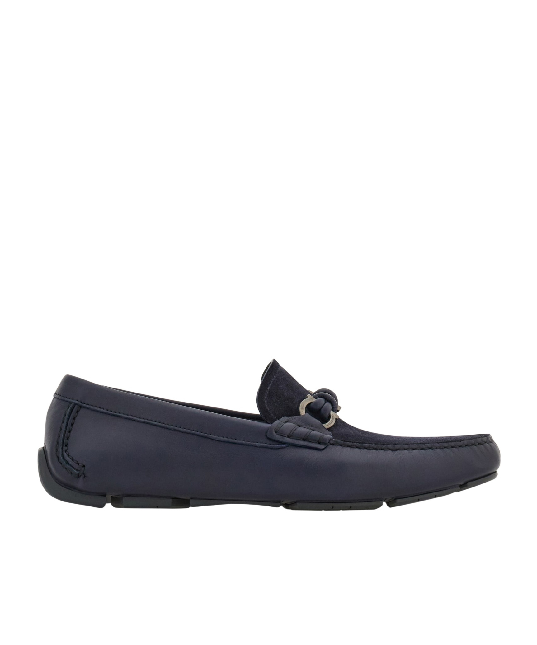 Ferragamo Almeria Leather And Suede Loafers In Multi