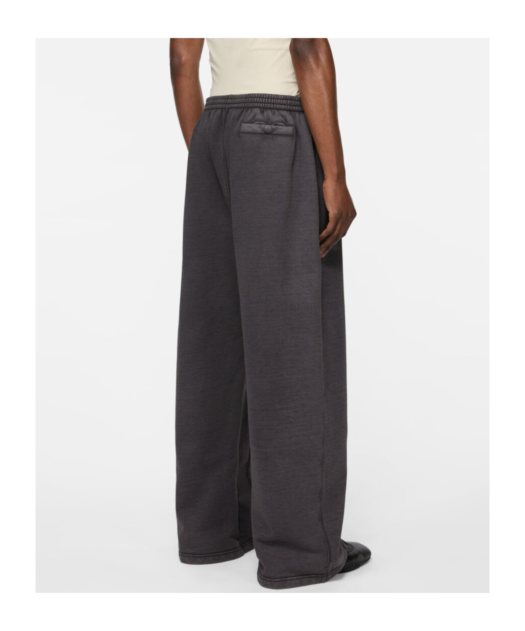 Acne Studios Logo-print Elasticated-waist Trousers In Gray