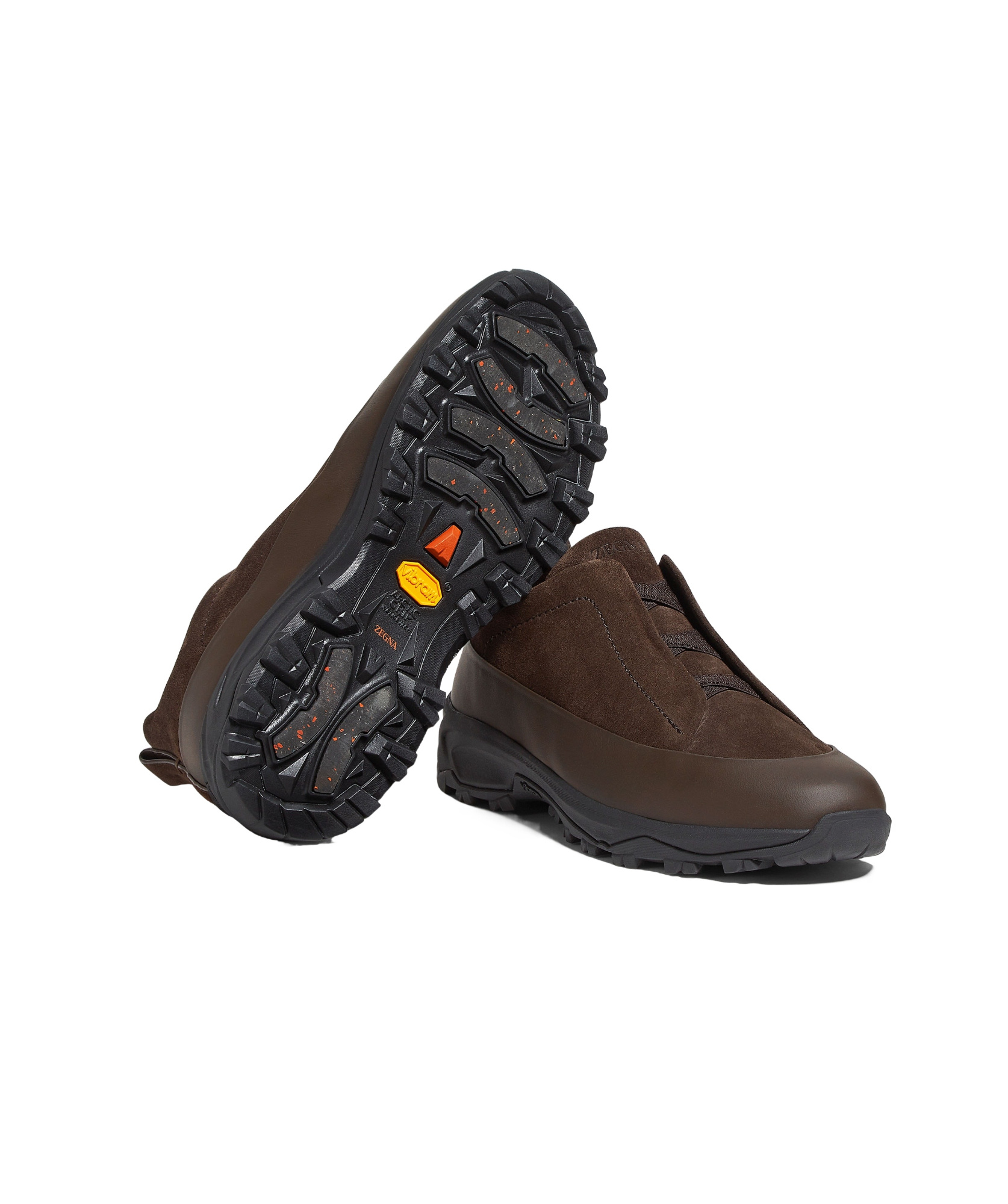 Zegna Triple Stitch Monte Low-top Sneakers In Brown