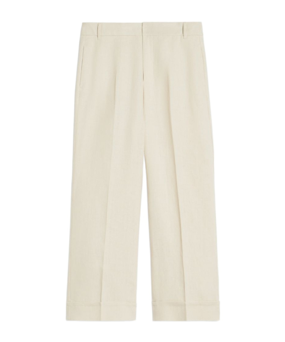 Max Mara Wide-leg Casual Pants In White