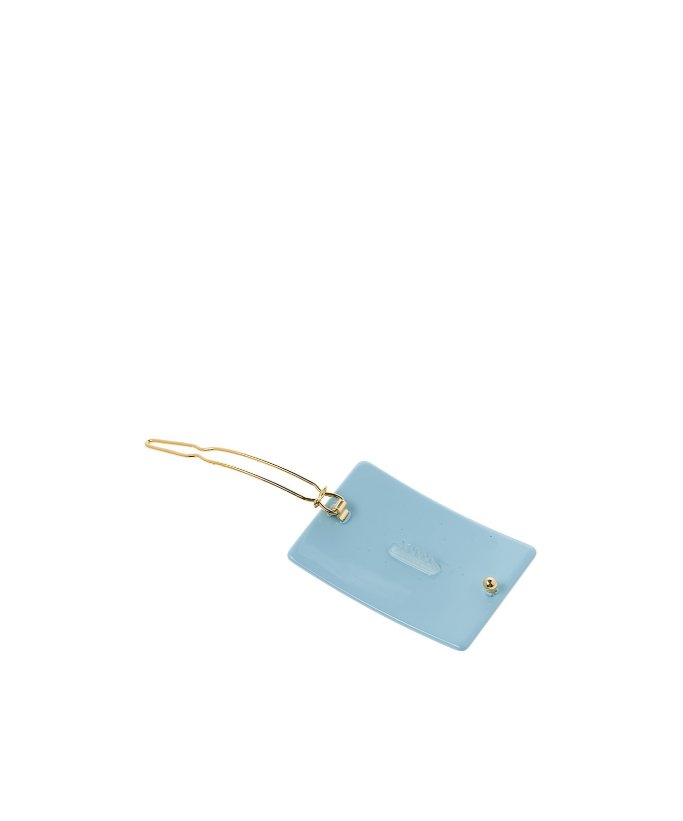 Fendi Rectangular Logo Hairpin In Blue