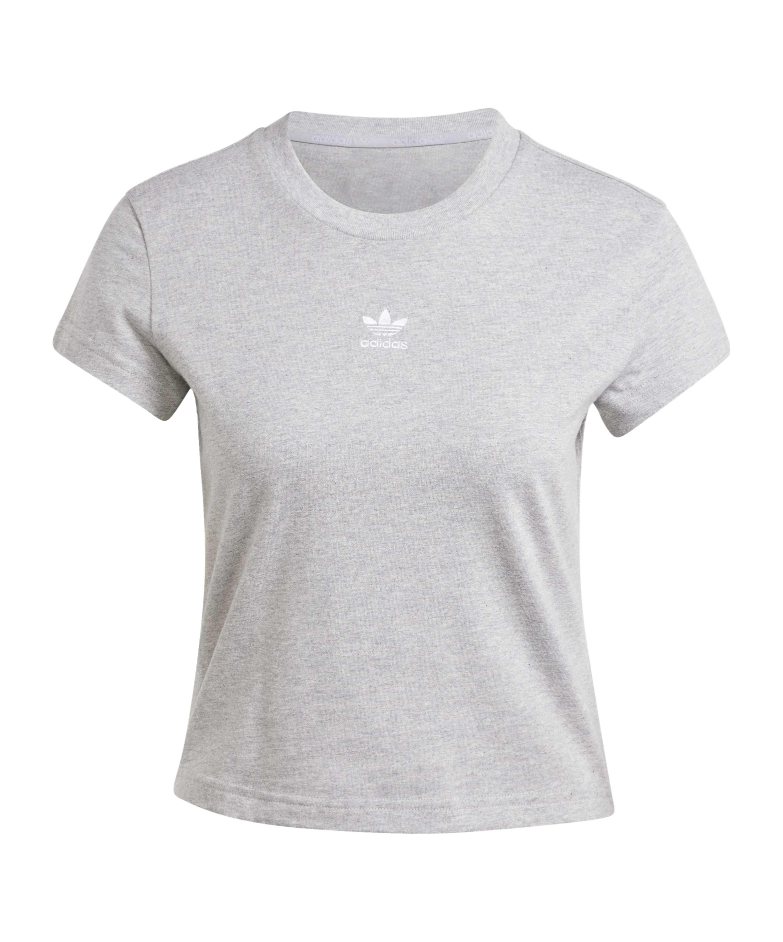 Adidas Originals Solid Color T-shirt In Grey