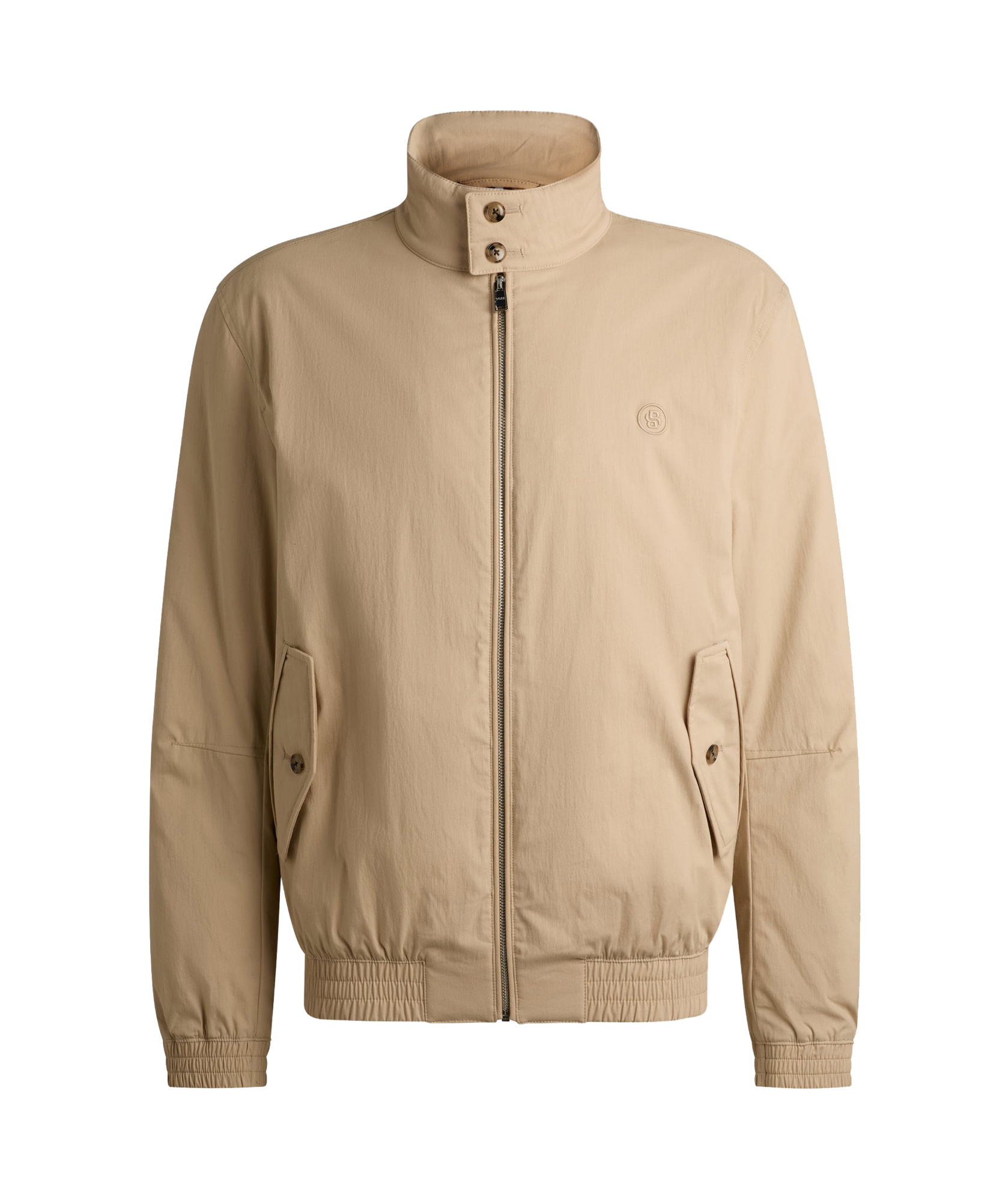 Hugo Boss Logo-embroidered Raincoat In Nude