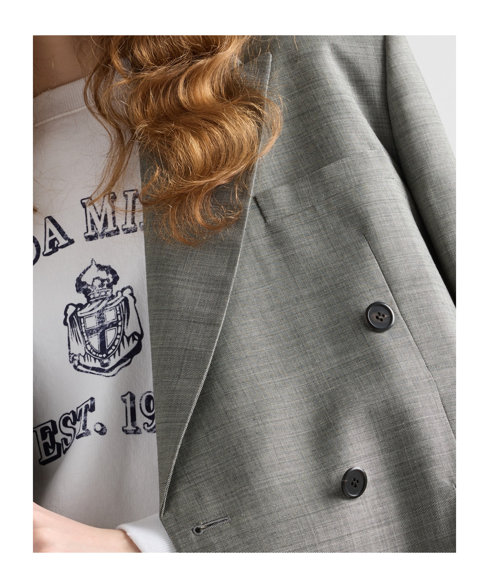 Prada Double-breasted Wool Jacket In Gray