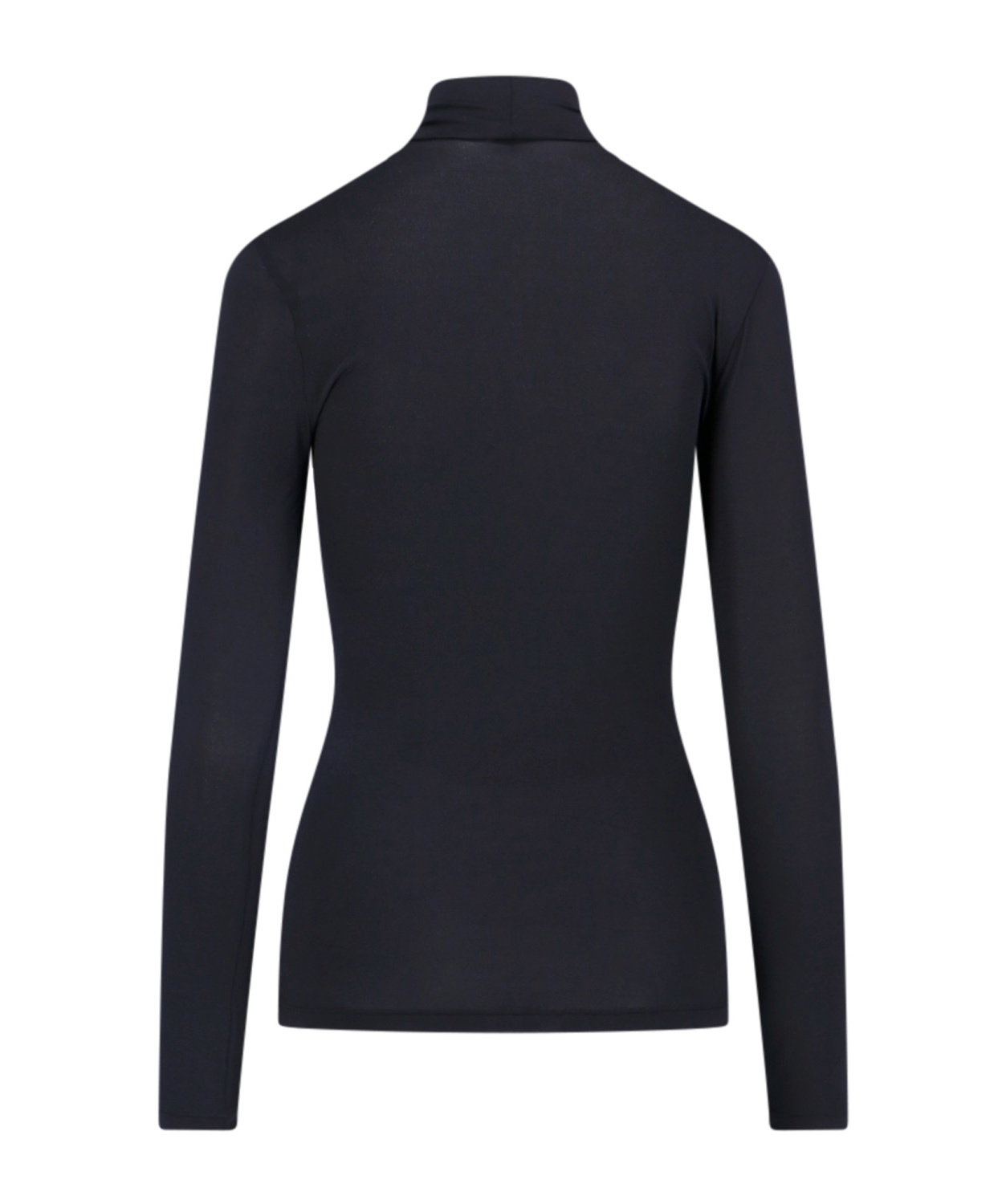 Aspesi Fitted Turtleneck Long Sleeves Top In Black