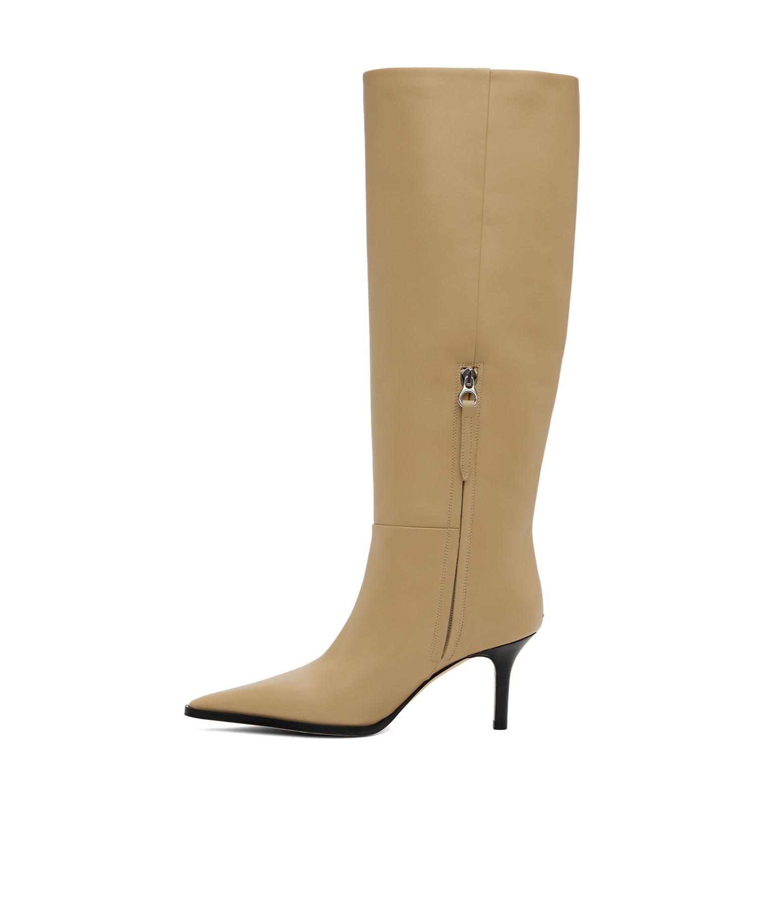 Aeyde Logo Boots In Nude
