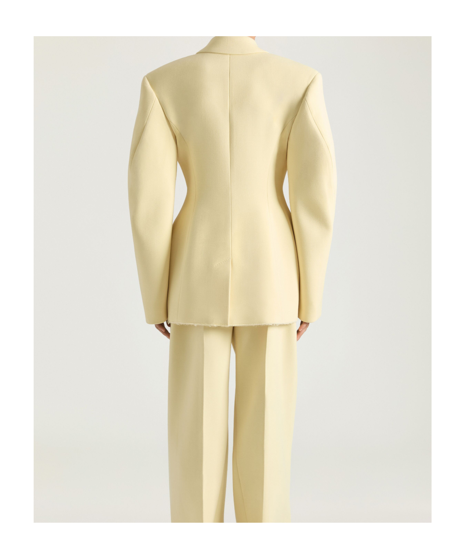 Givenchy Single-breasted Cocoon Jacket In Wool In Yellow
