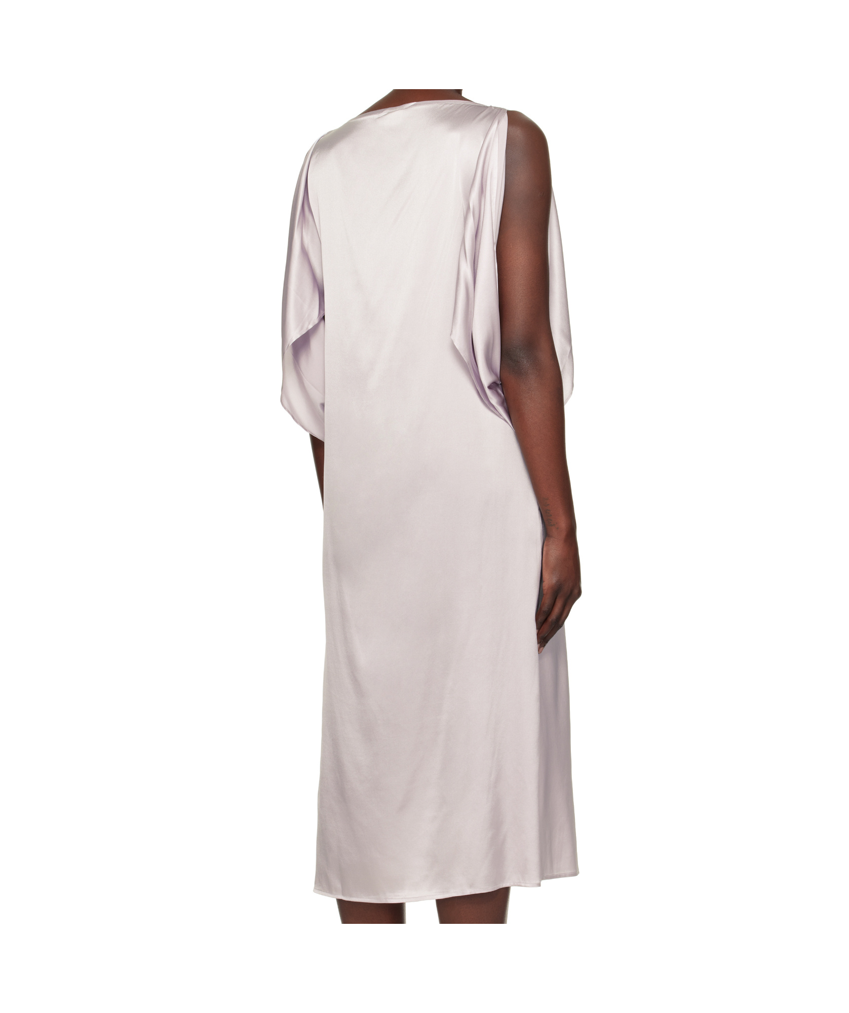 Baserange Purple City Long Sleeve Midi Dress In White