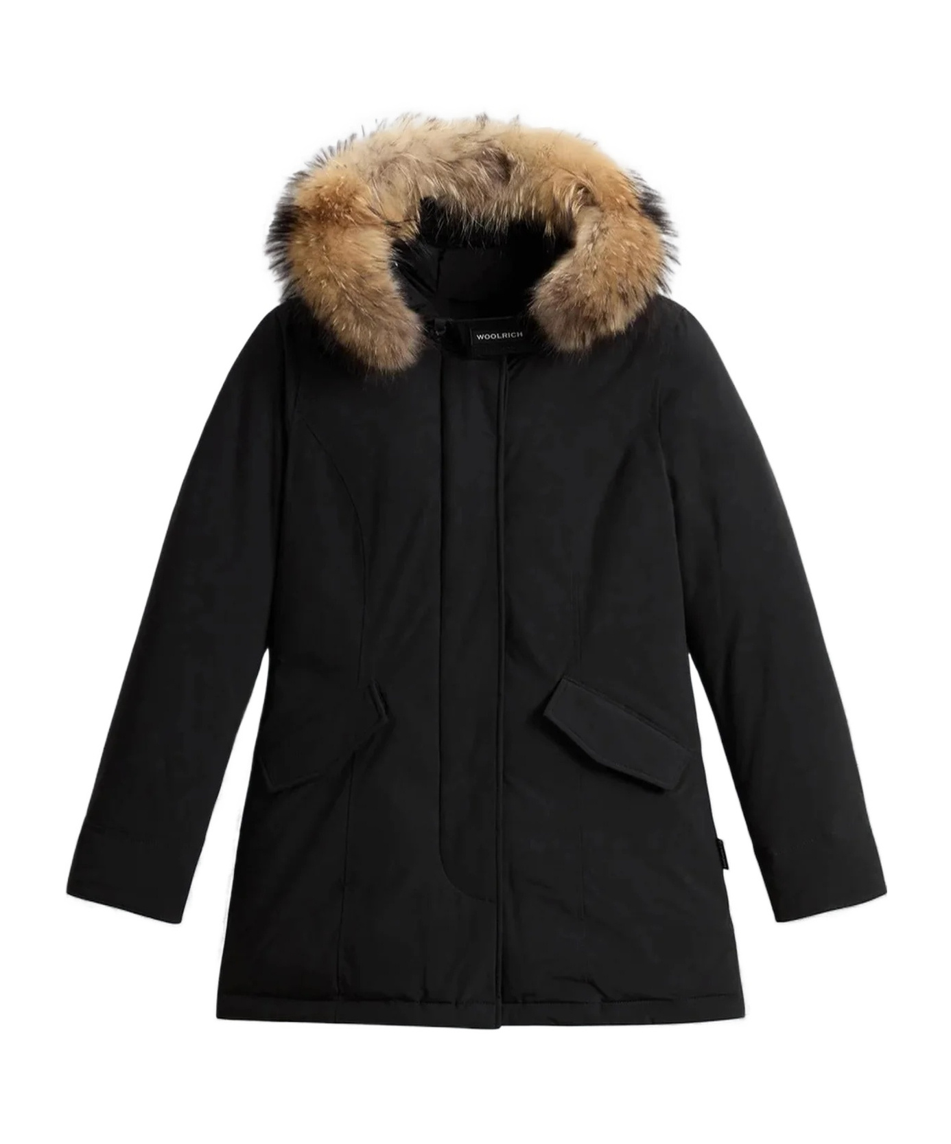 Woolrich High Neck Long-sleeved Parka In Black