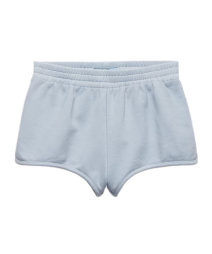 Prada Triangle-patch Jersey Mini Shorts In Interstellar Blue