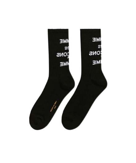 Comme Des Garçons Logo Socks In Gray