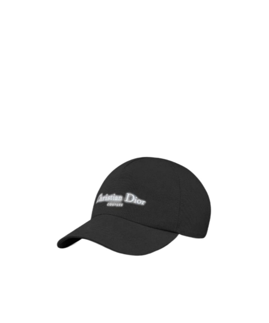 Dior Logo Details Baseball Hat In Black