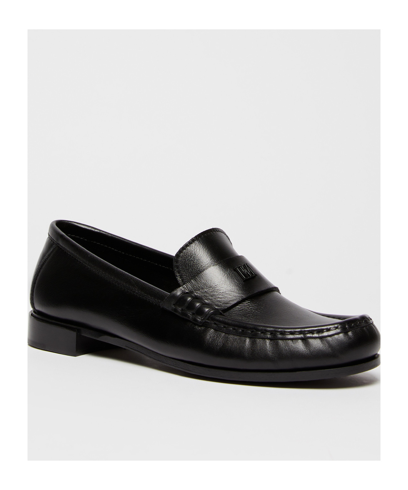 Max Mara 20mm Mm Leather Loafers In Black