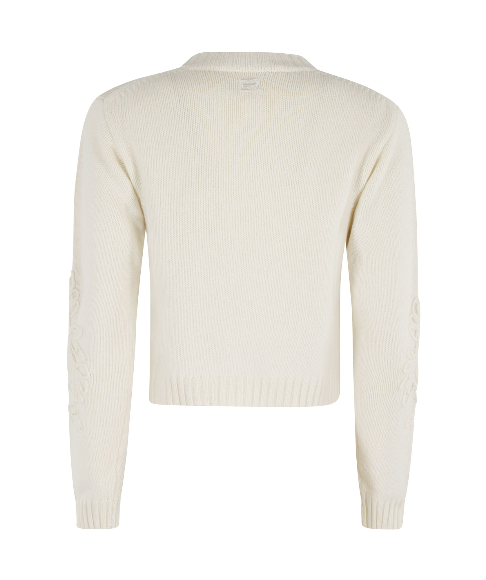 Ermanno Firenze Button Long-sleeved Sweater In White