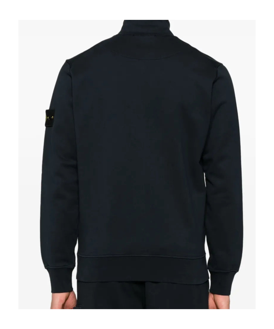Stone Island Ghost Virgin Wool Zip Cardigan In Blue