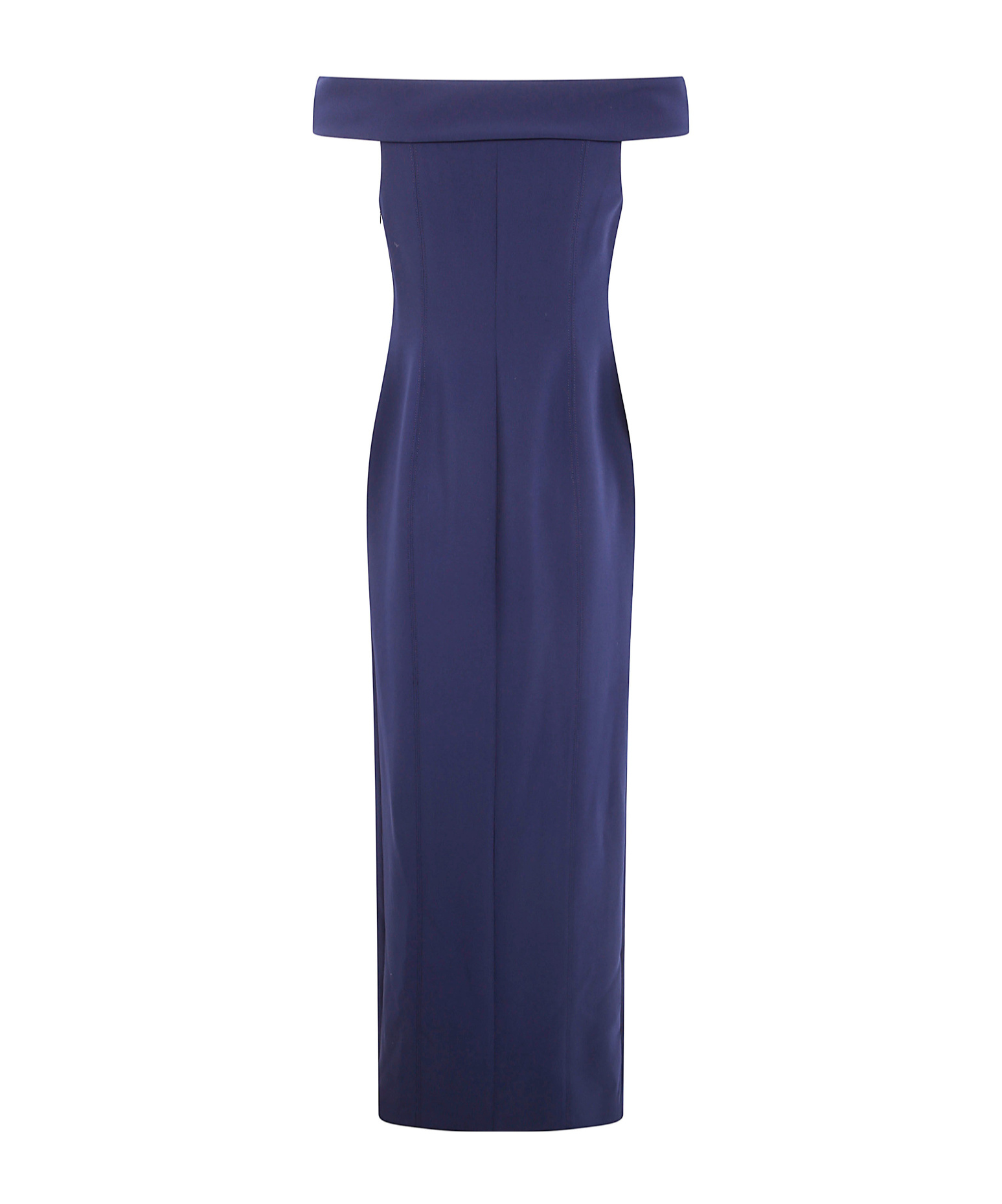 Ralph Lauren Off-shoulder Split Dress In Blue
