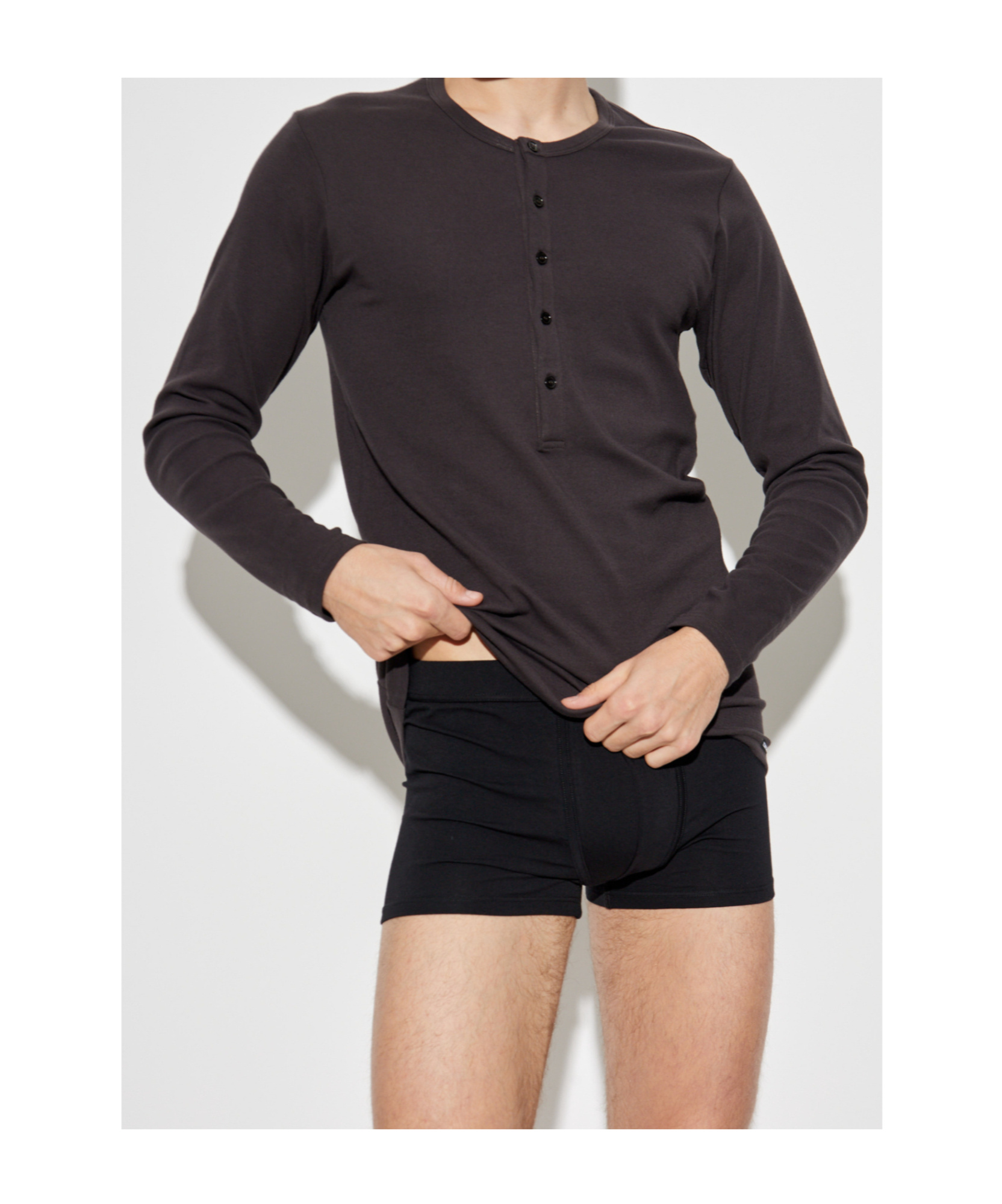 Tom Ford Long Sleeve T-shirt In Brown