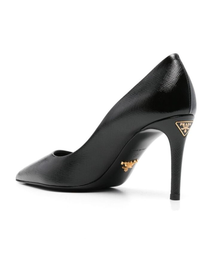 Prada Leather Pumps In Black