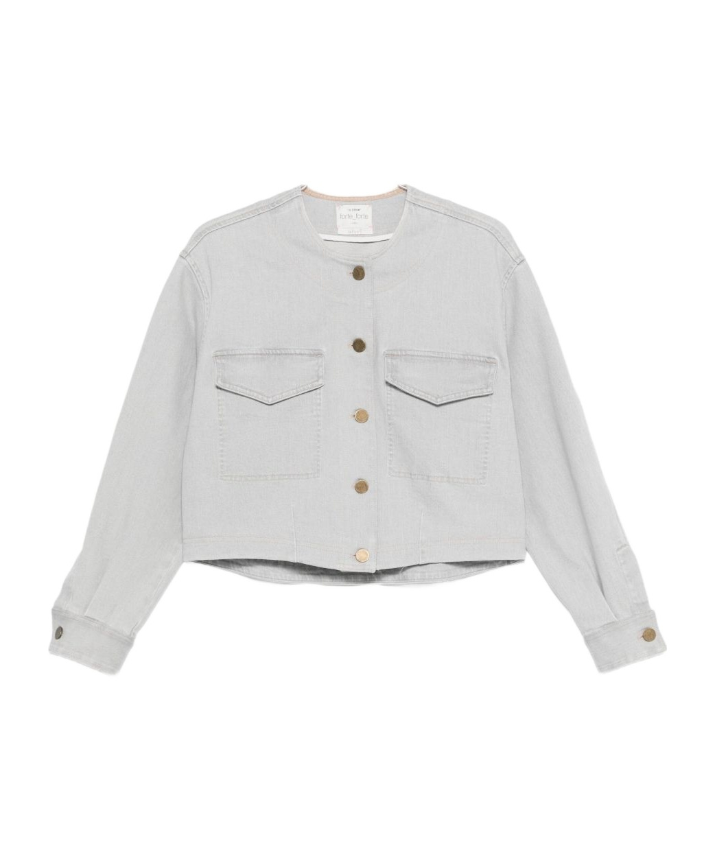 Forte Forte Grey Denim Cotton Overshirt In Gray