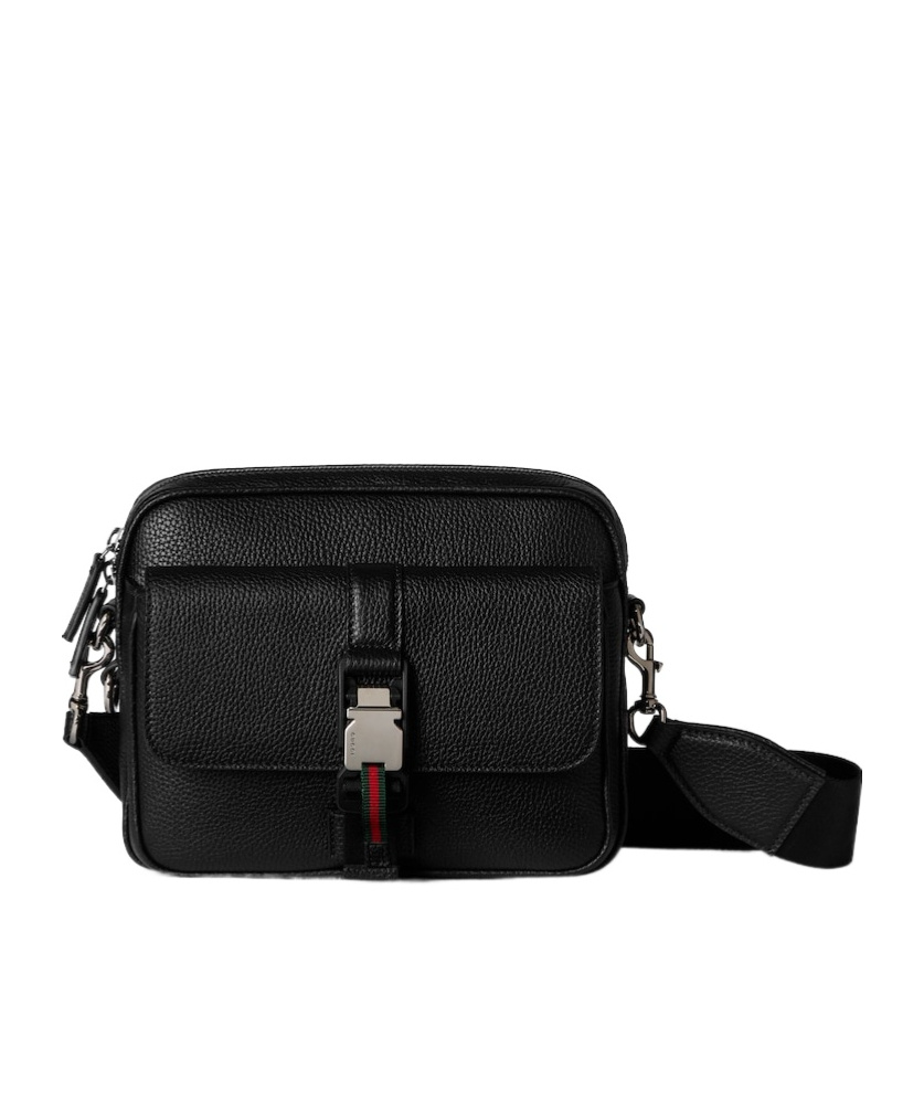 Gucci Small Cross-body Bag Decorated With Webbing In Black