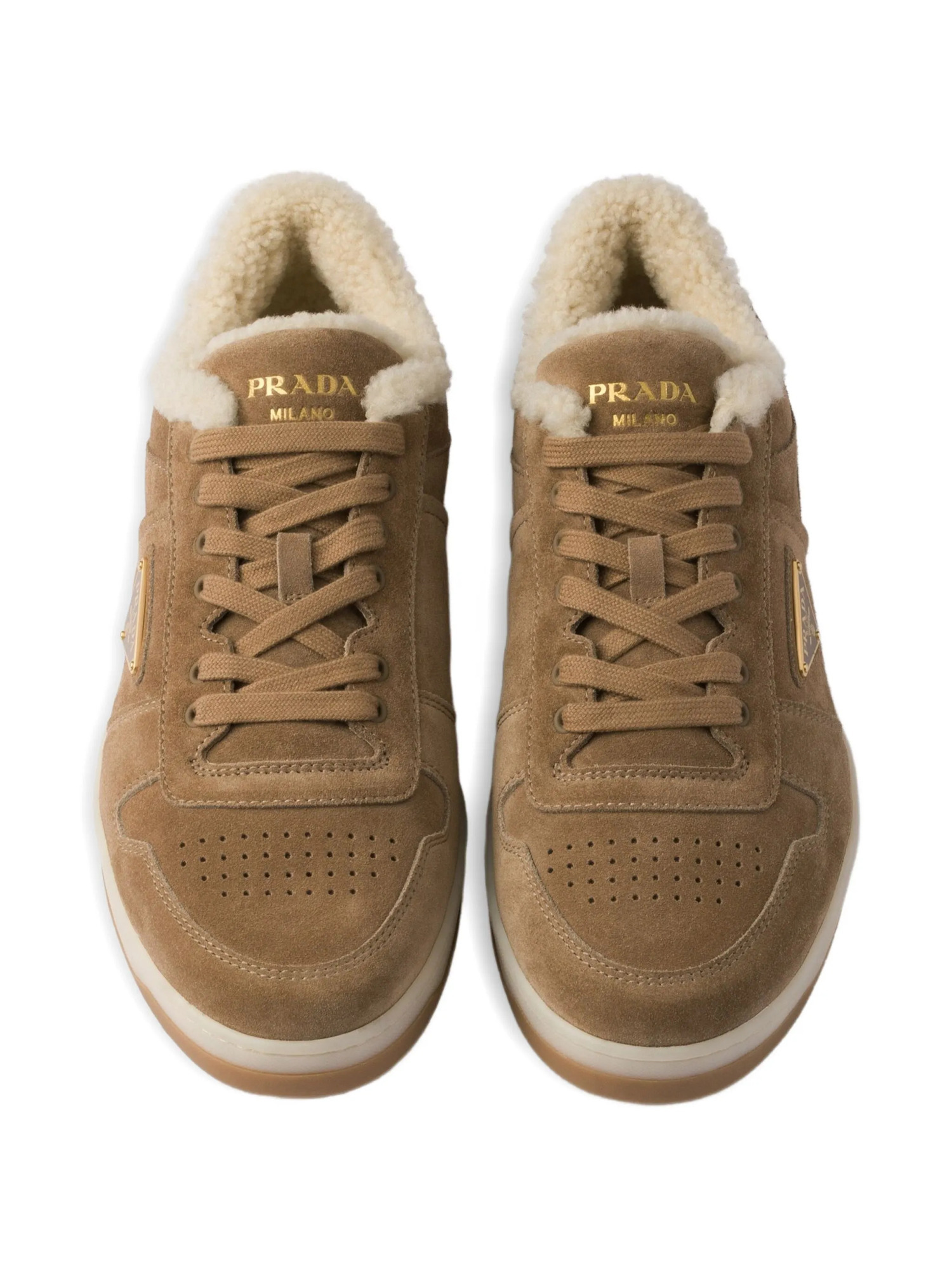 Prada Downtown Sneaker In Brown